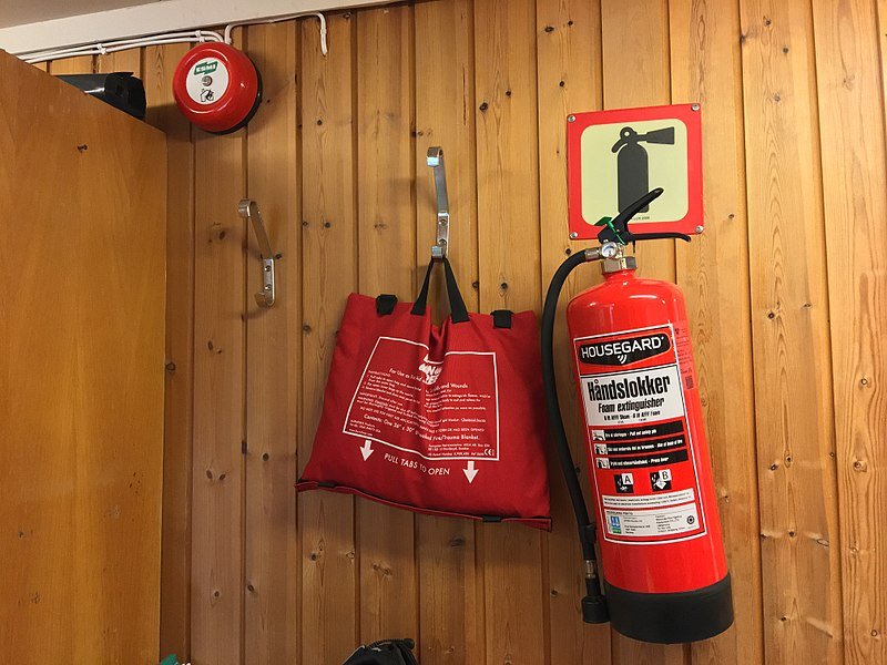 Fire Extinguisher and Blanket